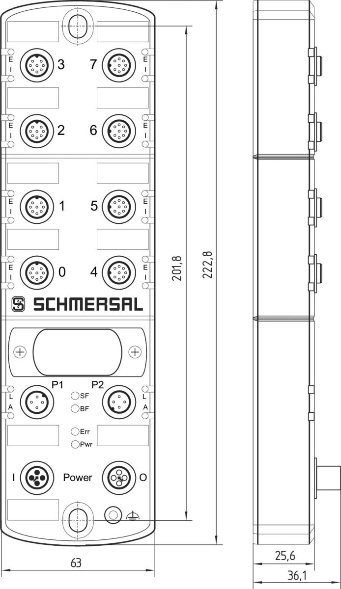 Saftey Fieldbox SFB-PN-IRT-8M12-IOP