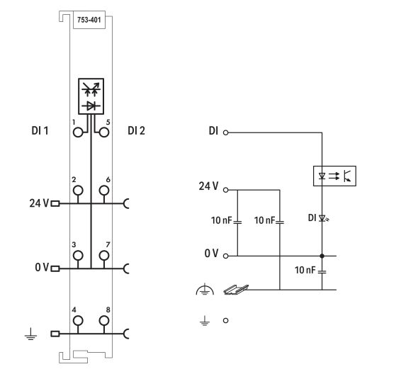 2-Kanal-Digitaleingang 753-401