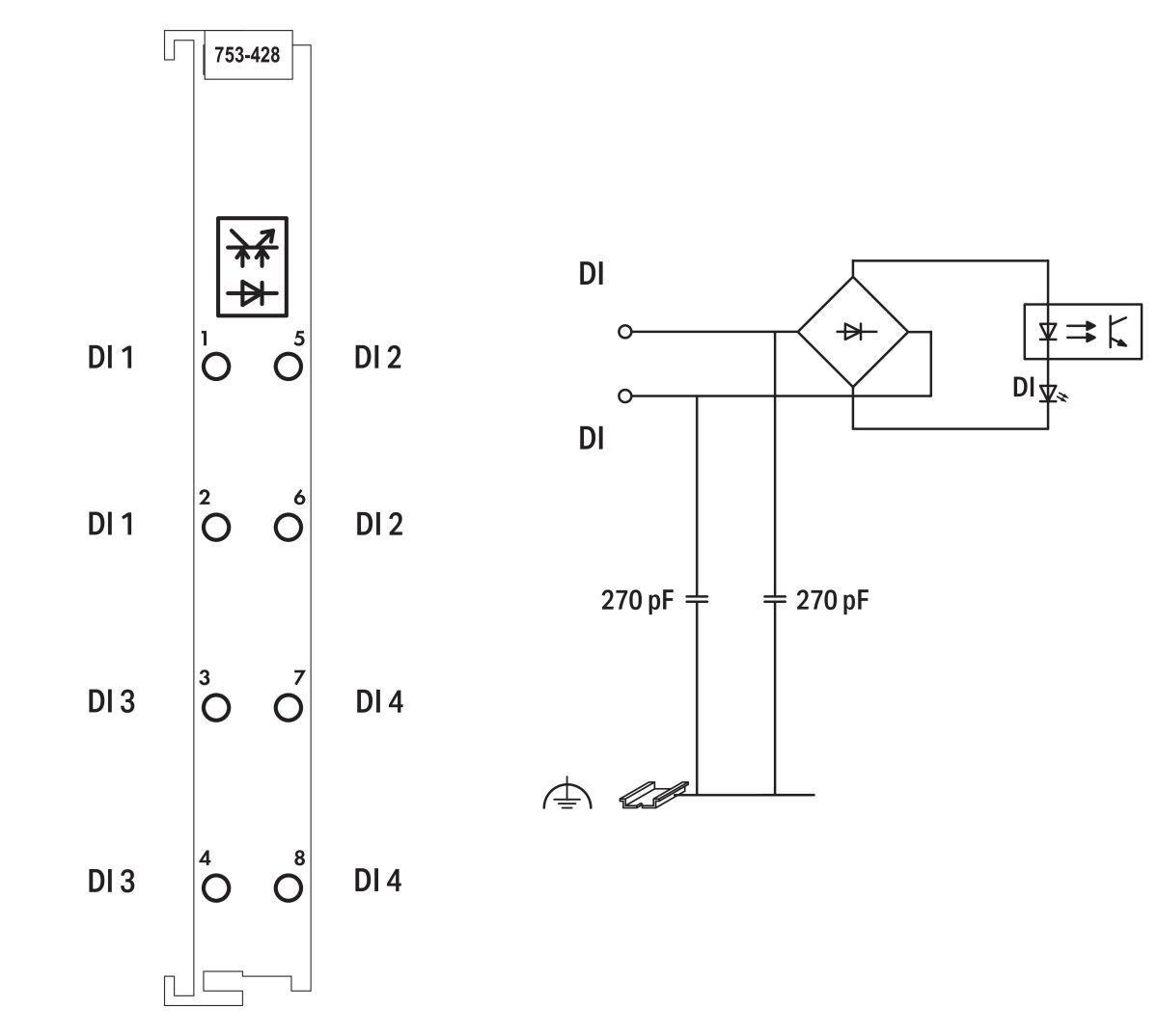 4-Kanal-Digitaleingang 753-428