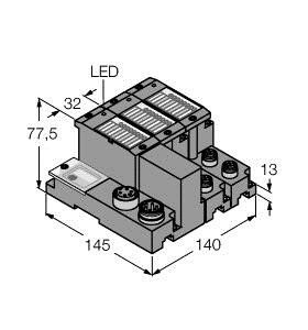 Set f. einf. I/O-Kommunik. TI-BL67-DN-S-4