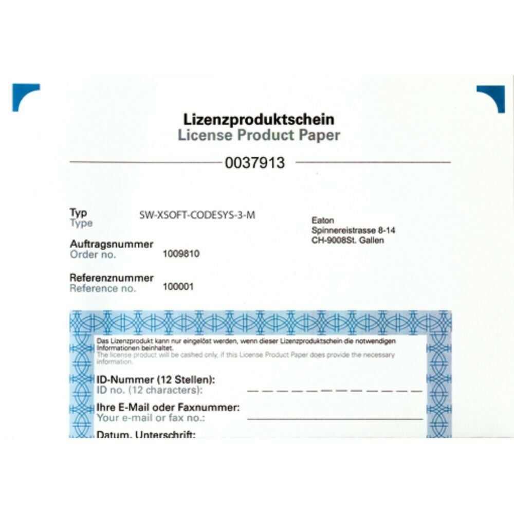 Programmiersoftware SPS SW-XSOFT-CODESYS-3-M Programmiersoftware SPS SW-XSOFT-CODESYS-3-M