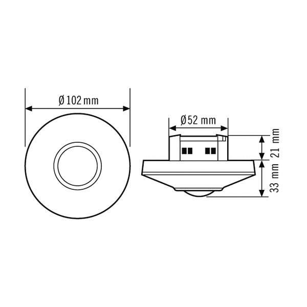 Decken-Präsenzmelder ws PD 360i/8 DALI ADR