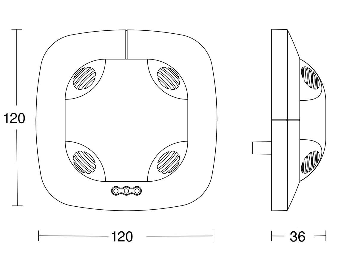 Präsenzmelder US 360 UP WS KNX