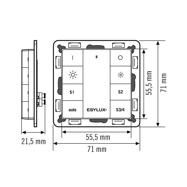 Taster 8-fach PUSH BUTTON x8 ELC