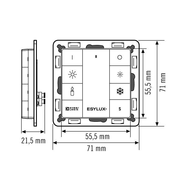 Taster 8-fach PUSH BUTTON x8 TWELC