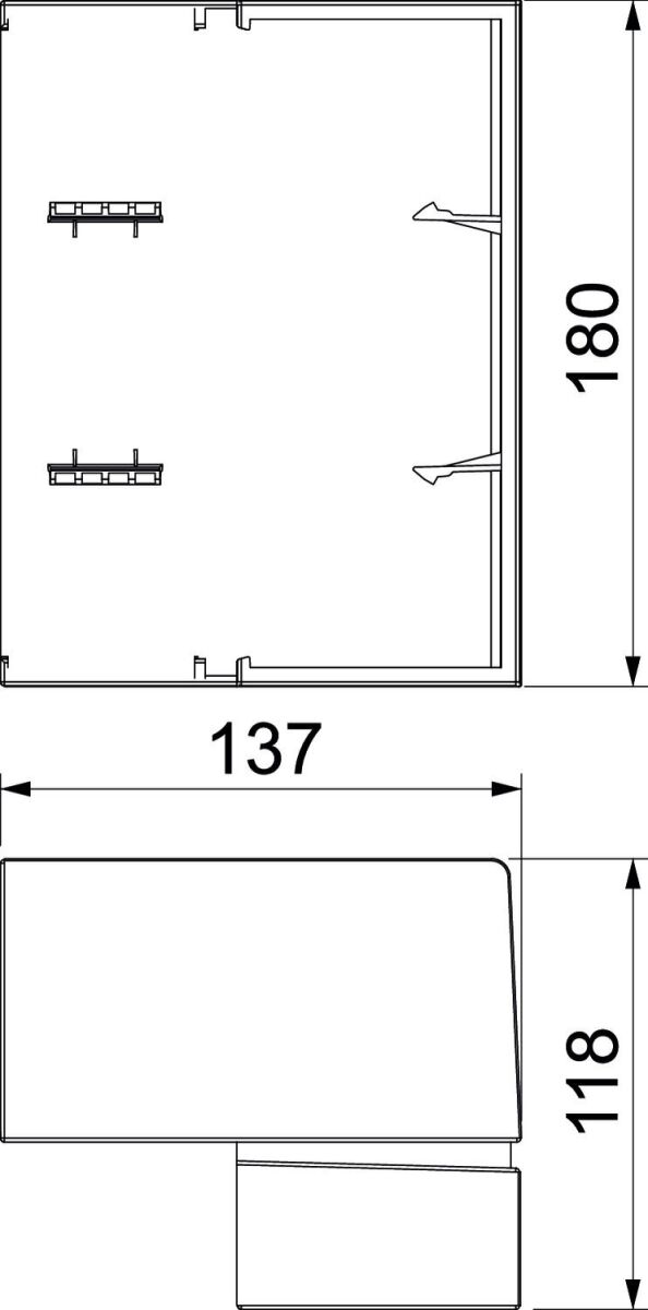 Brüstungskanal Ausseneck BRK AE70170 lgr