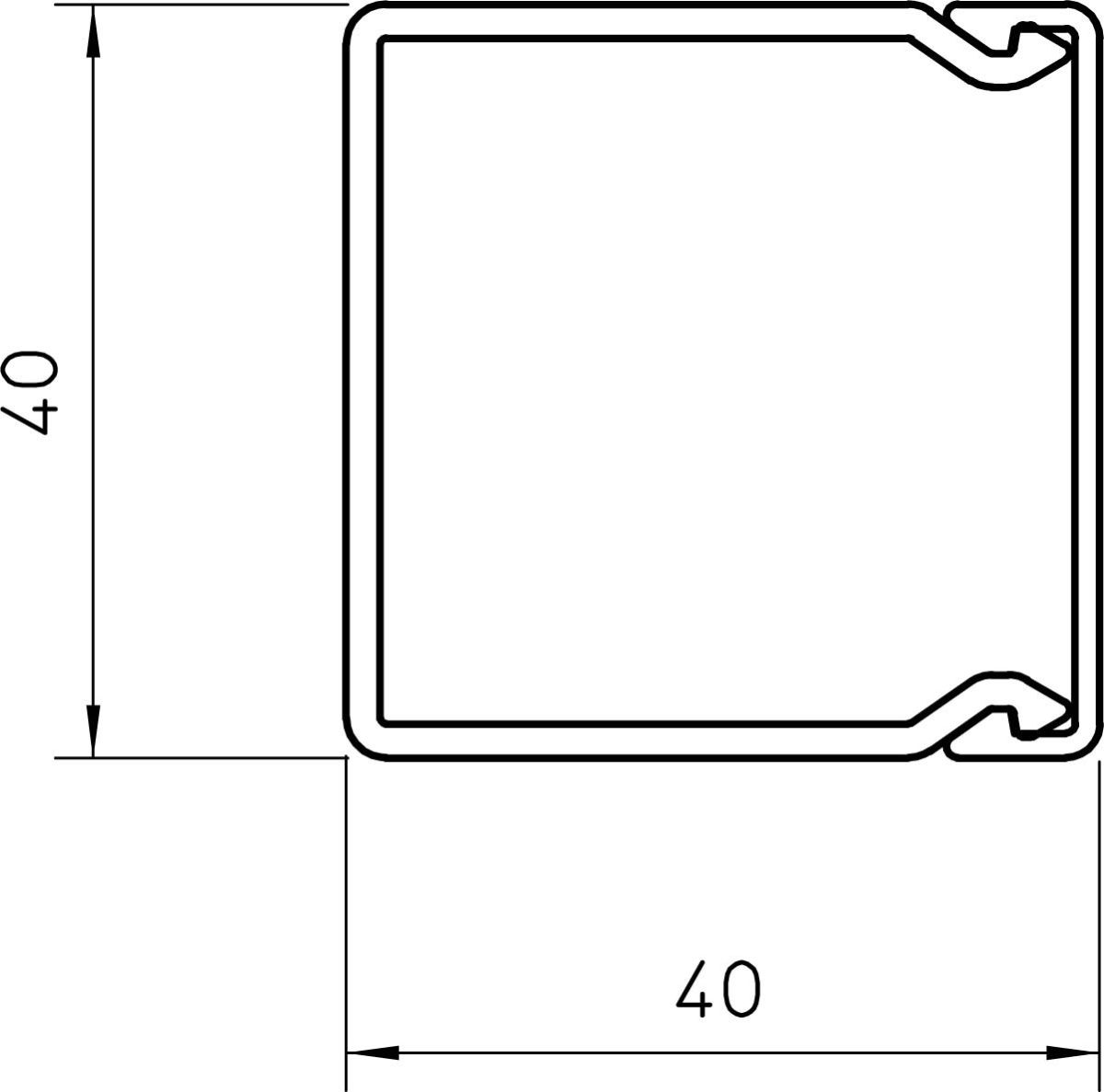Wand- und Deckenkanal WDK40040RW gedeck.