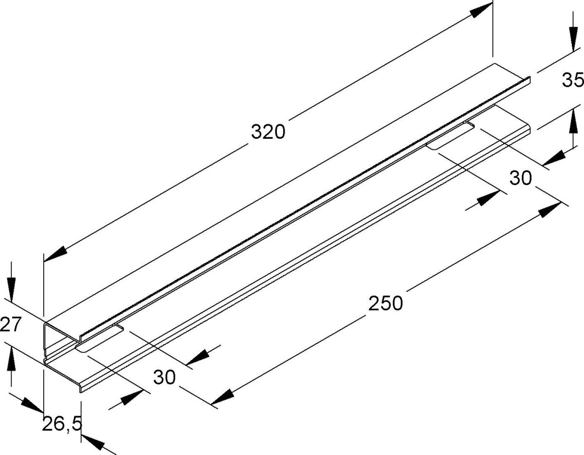 Adapterschiene TS 35T80