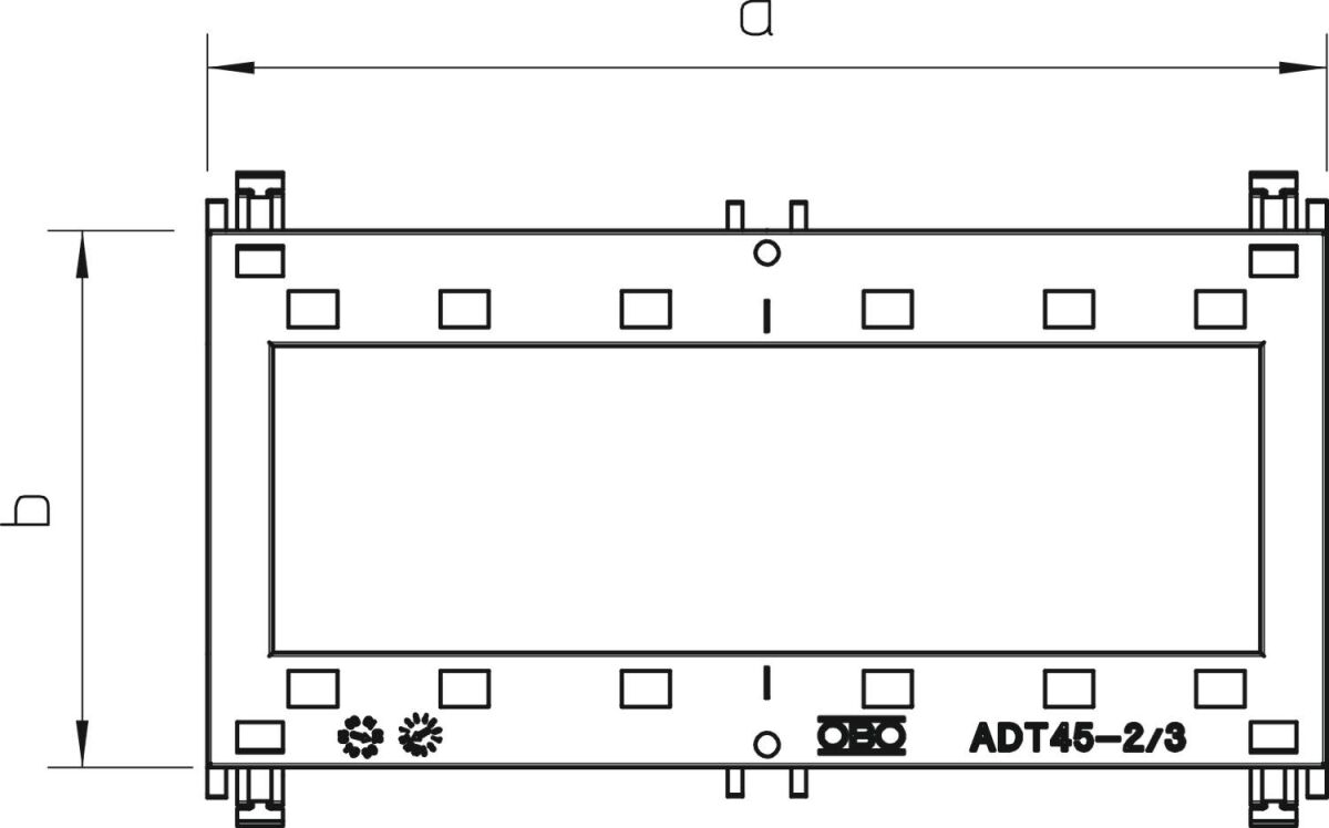 Adapter für Einb.geräte 45 ADT-45 3