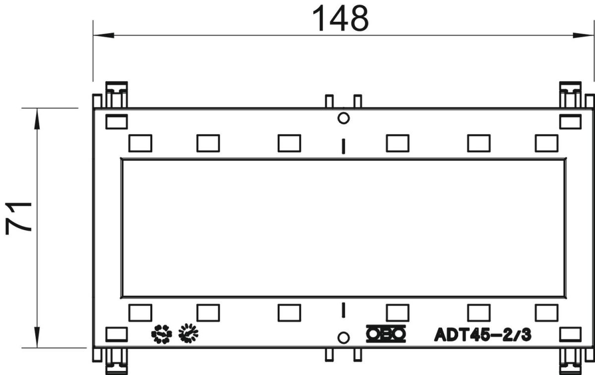 Adapter für Einb.geräte 45 ADT-45 3