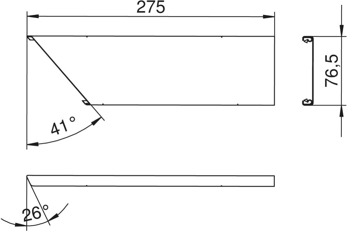 Flachwinkel-Oberteil FOOP3SRW