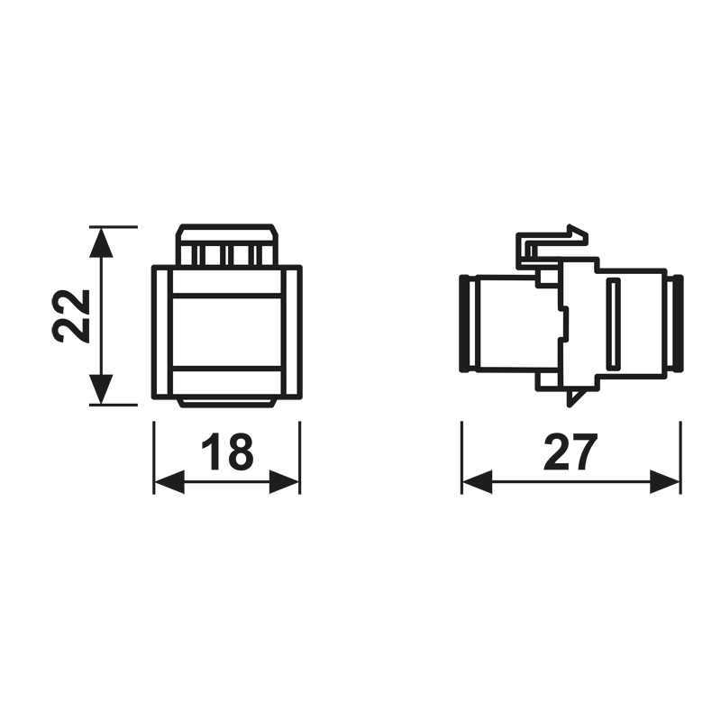 Glasfaser Keystone-Modul SC OM2 BG