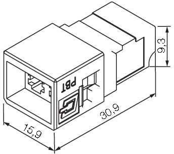 Buchseneinsatz LWL LC IE-BI-LCD-SM-C