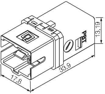 Buchseneinsatz LWL SC IE-BI-SCRJ2SC-MM-C