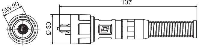 LWL-Set Single/Multimode IE-PS-V01M-2SC-POFBP
