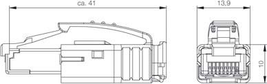 Stecker RJ45 Crimp IE-PS-RJ45-TH-BK Stecker RJ45 Crimp IE-PS-RJ45-TH-BK