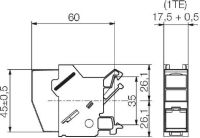 Tragschienen-Outlet IE-XM-RJ45/RJ45
