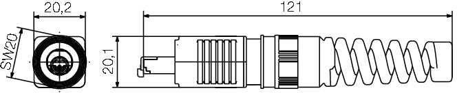 RJ45 Set werkzeuglos IE-PS-V04P-RJ45-FHBP
