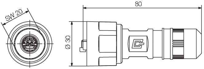 Steckverbinder RJ45 IE-PS-V01P-RJ45-FH