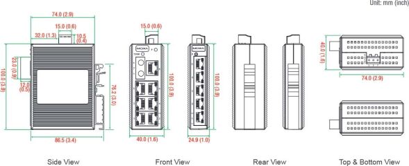 MOXA Ethernet Switch EDS-208