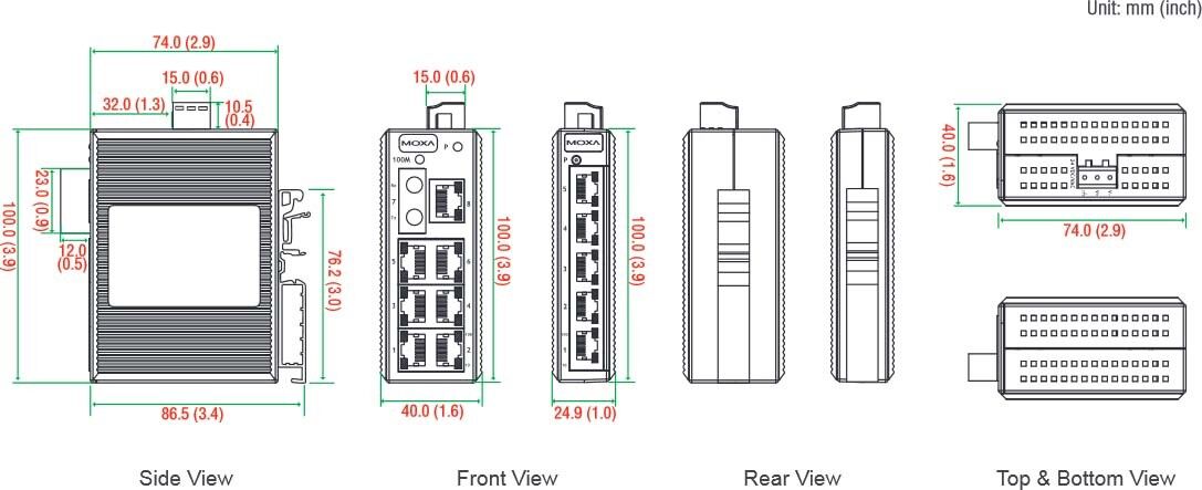 MOXA Ethernet Switch EDS-208