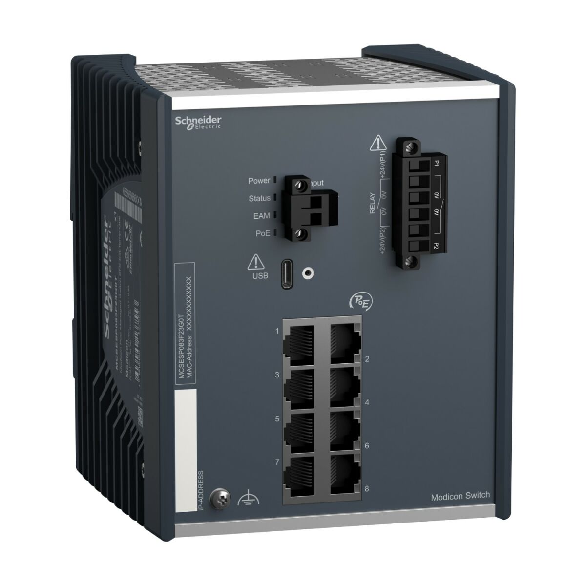 Modicon PoE Managed Switch MCSESP083F23G0T Modicon PoE Managed Switch MCSESP083F23G0T