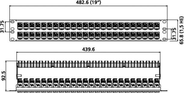 Patchfeld C6Amodul 48Port 130B11P4-E