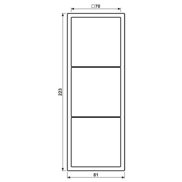 Rahmen 3-fach LCZ 983 BF 254