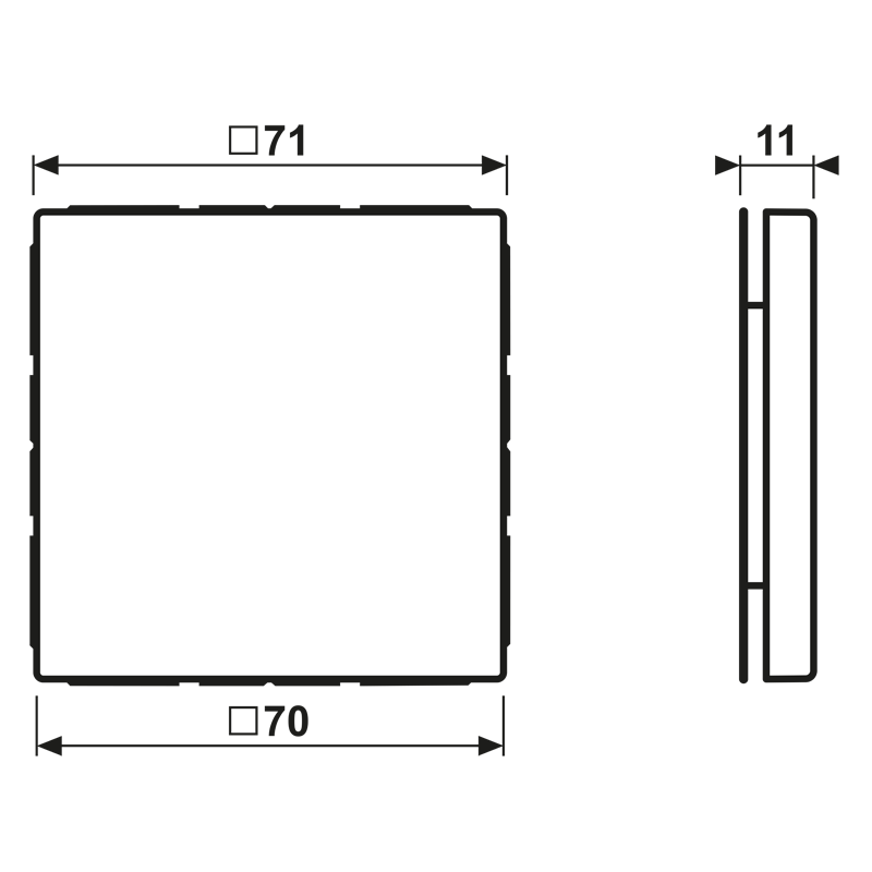 Blind-Abdeckung (gerastet) LC 994 B 235 Blind-Abdeckung (gerastet) LC 994 B 235
