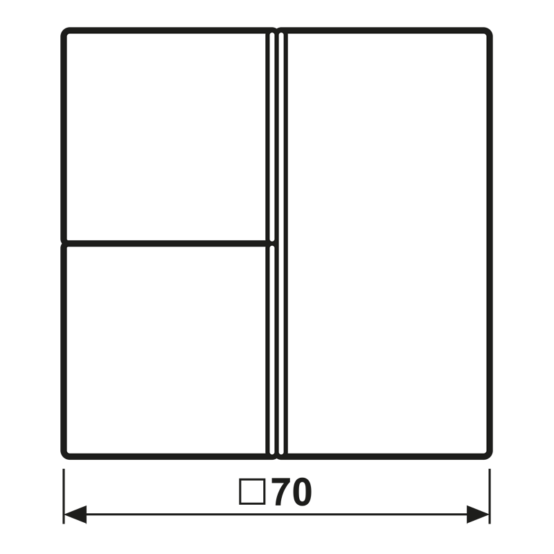 Tastensatz 3-fach sw LS 403 TSA SW