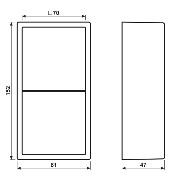 Aufputz-Kappe 2fach lgr LS 582 A LG