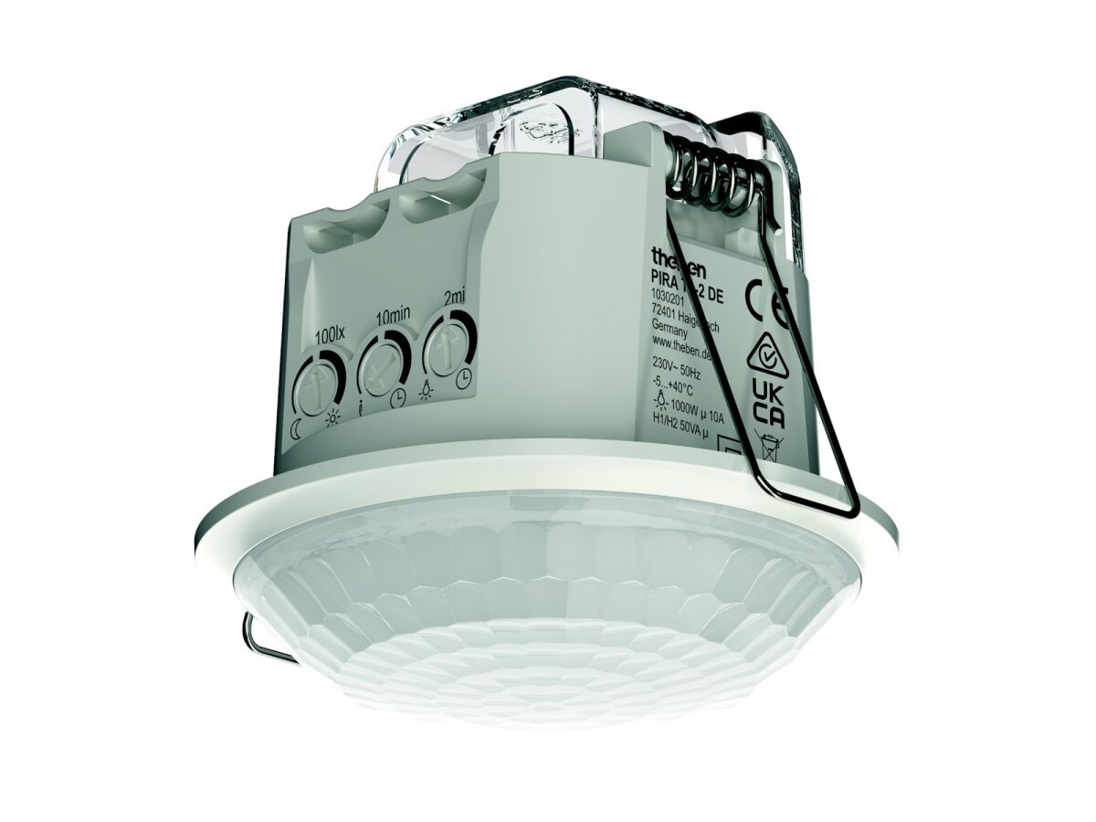 Theben PIRA T8-2 DE Präsenz-/Bewegungsmelder Decke innen, 360° rund, je 1 x Licht/Präsenz 1030201