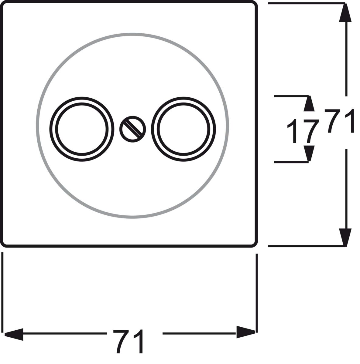 Zentralscheibe alu/si 1743-783