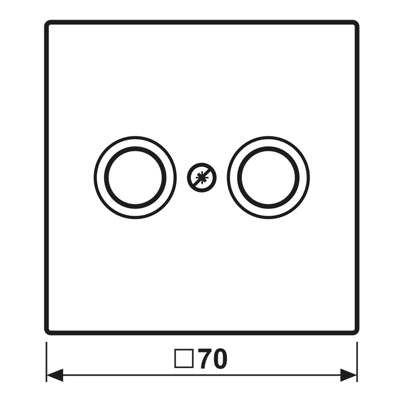Abdeckung für Antennendose LC 990 TV 256