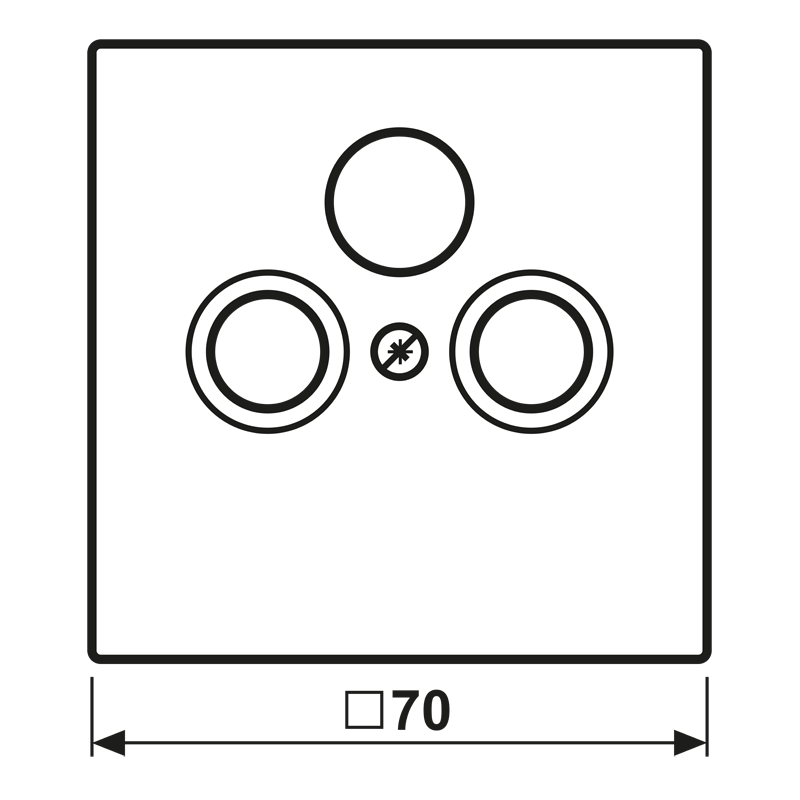 Abdeckung für Sat/BK-Dose LC 990 SAT 250