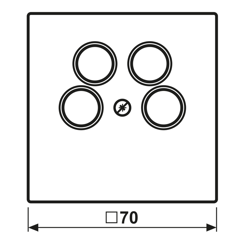 Abdeckung für SAT-TV LC 990-4 SAT2 240
