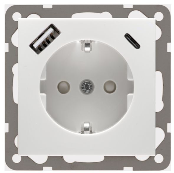 Steckdose mit USB D 11.6511.70 SIUSBCA Steckdose mit USB D 11.6511.70 SIUSBCA