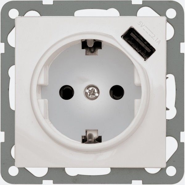 Universelle USB-Steckdose D 6511.03 SI USB