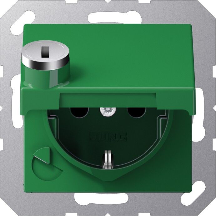 SCHUKO-Steckdose 16A 250V A 1520 BFKLSL GN