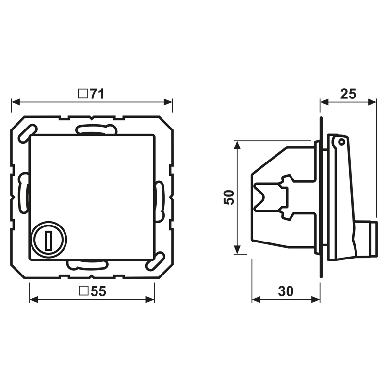 SCHUKO-Steckdose 16A 250V A 1520 BFKLSL GN