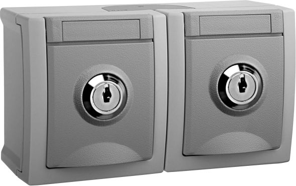 Steckdose abschließb. 2-f. 90591073-DE