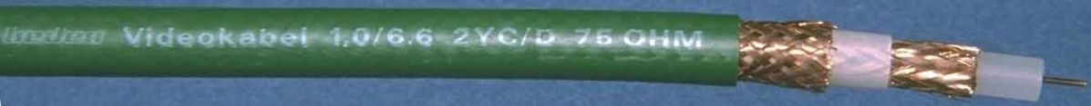 Videokoaxialkabel 1,0/6,6 2YC/D-PVC(E)