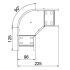 Bogen 90° für Kabelrinne RB 90 610 FSK SW