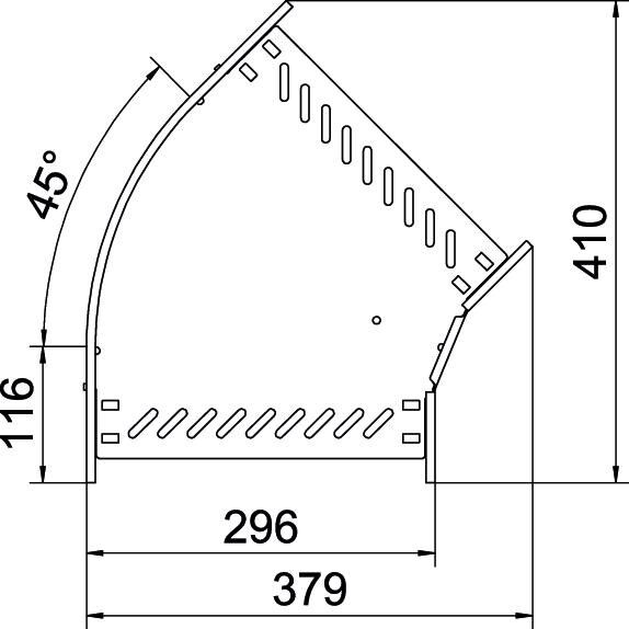 Bogen 45 Grad RB 45 130 FT