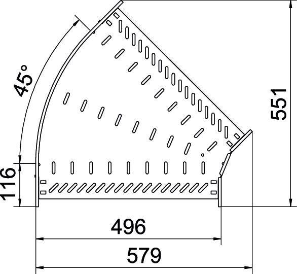 Bogen 45 Grad RB 45 150 FS