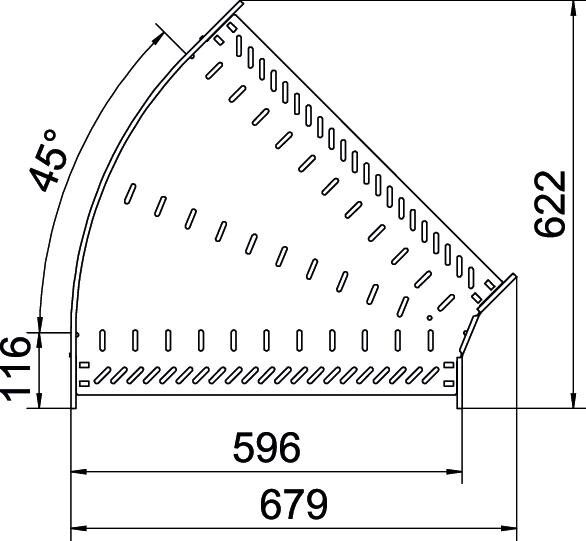 Bogen 45 Grad RB 45 160 FS