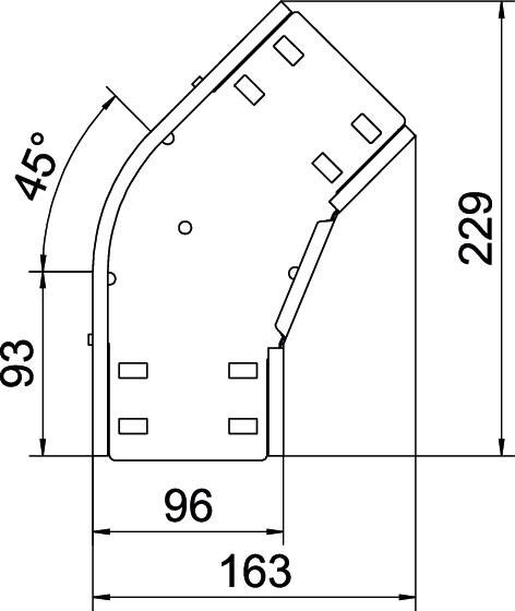 Bogen 45 Grad RB 45 310 FT