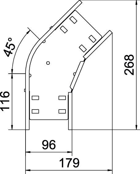Bogen 45 Grad RB 45 810 FS