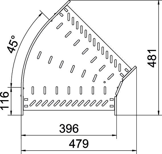 Bogen 45 Grad RB 45 840 FS