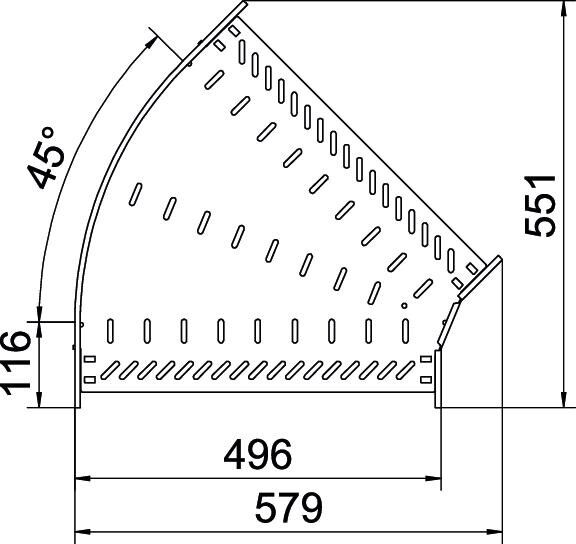 Bogen 45 Grad RB 45 850 FS